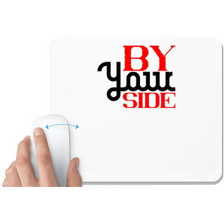                       UDNAG White Mousepad 'Couple | by your side' for Computer / PC / Laptop [230 x 200 x 5mm]                                              
