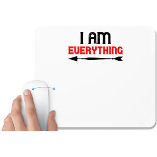                       UDNAG White Mousepad 'Couple | i am everything' for Computer / PC / Laptop [230 x 200 x 5mm]                                              