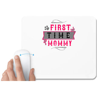                       UDNAG White Mousepad 'Couple | first time mommy' for Computer / PC / Laptop [230 x 200 x 5mm]                                              