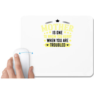                       UDNAG White Mousepad 'Mother | mother is one' for Computer / PC / Laptop [230 x 200 x 5mm]                                              