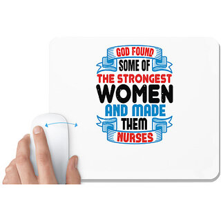                       UDNAG White Mousepad 'Mother | found the strongest' for Computer / PC / Laptop [230 x 200 x 5mm]                                              