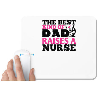                       UDNAG White Mousepad 'Nurse | the best kind of raises a nurse' for Computer / PC / Laptop [230 x 200 x 5mm]                                              