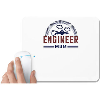                       UDNAG White Mousepad 'Engineer, Mother | engineer mom' for Computer / PC / Laptop [230 x 200 x 5mm]                                              