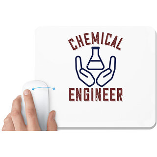                       UDNAG White Mousepad 'Chemical Engineer | chemical engineer' for Computer / PC / Laptop [230 x 200 x 5mm]                                              