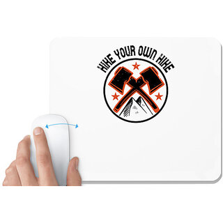                       UDNAG White Mousepad 'Hunter | Hike Your Own Hike' for Computer / PC / Laptop [230 x 200 x 5mm]                                              