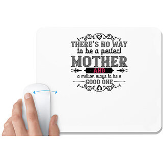                       UDNAG White Mousepad 'Mother | Theres no way' for Computer / PC / Laptop [230 x 200 x 5mm]                                              
