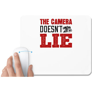                       UDNAG White Mousepad 'Cameraman | THE CAMERA DOESN'T LIE 2' for Computer / PC / Laptop [230 x 200 x 5mm]                                              