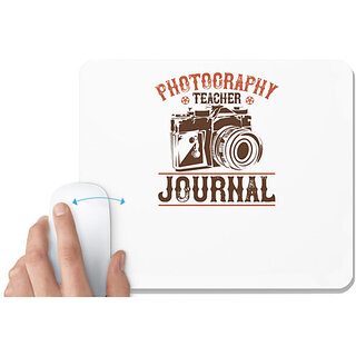                       UDNAG White Mousepad 'Cameraman | photography teacher journal' for Computer / PC / Laptop [230 x 200 x 5mm]                                              