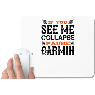                       UDNAG White Mousepad 'Engineer | if you see me collapse pause' for Computer / PC / Laptop [230 x 200 x 5mm]                                              