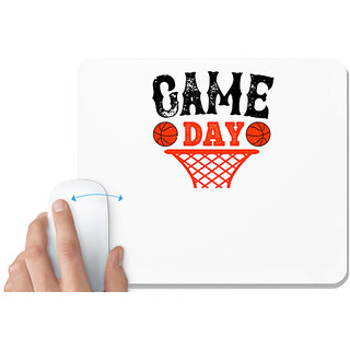                       UDNAG White Mousepad 'Basketball | Game day 2' for Computer / PC / Laptop [230 x 200 x 5mm]                                              