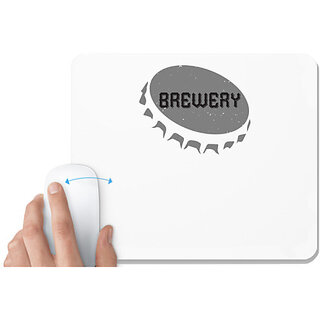                       UDNAG White Mousepad 'BREWERY | BREWERY' for Computer / PC / Laptop [230 x 200 x 5mm]                                              