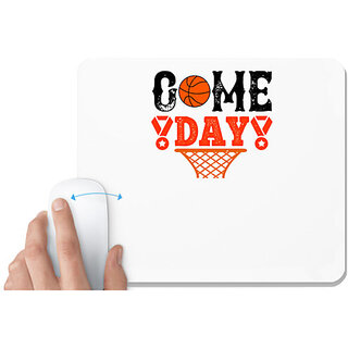 UDNAG White Mousepad 'Basketball | Game day copy' for Computer / PC / Laptop [230 x 200 x 5mm]