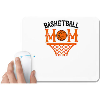                       UDNAG White Mousepad 'Mother | Basketball mom 2' for Computer / PC / Laptop [230 x 200 x 5mm]                                              