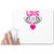 UDNAG White Mousepad 'Love | love is every where' for Computer / PC / Laptop [230 x 200 x 5mm]
