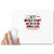 UDNAG White Mousepad 'Love | my whole heart for my whole life' for Computer / PC / Laptop [230 x 200 x 5mm]