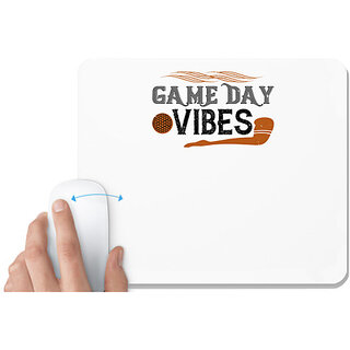                       UDNAG White Mousepad 'Football | Game day vibes' for Computer / PC / Laptop [230 x 200 x 5mm]                                              