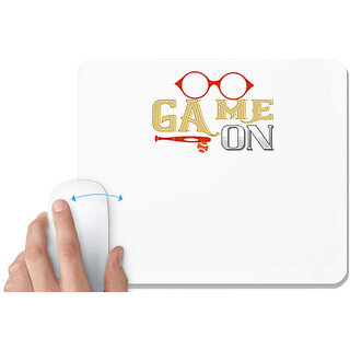                       UDNAG White Mousepad 'Baseball | Game on' for Computer / PC / Laptop [230 x 200 x 5mm]                                              