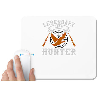                       UDNAG White Mousepad 'Hunter | Legendary bird hunter 2' for Computer / PC / Laptop [230 x 200 x 5mm]                                              