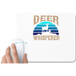                       UDNAG White Mousepad 'Deer | Deer whichperer' for Computer / PC / Laptop [230 x 200 x 5mm]                                              