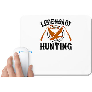                       UDNAG White Mousepad 'Hunting | Legentary bird hunting' for Computer / PC / Laptop [230 x 200 x 5mm]                                              