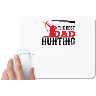                       UDNAG White Mousepad 'Hunting | the best hunting' for Computer / PC / Laptop [230 x 200 x 5mm]                                              