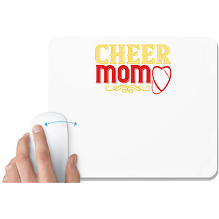                       UDNAG White Mousepad 'Mother | Cheer mom 4' for Computer / PC / Laptop [230 x 200 x 5mm]                                              