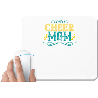                       UDNAG White Mousepad 'Mother | Cheer mom 3' for Computer / PC / Laptop [230 x 200 x 5mm]                                              
