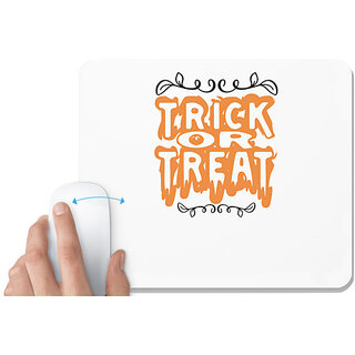                       UDNAG White Mousepad 'Witch | trick or tread' for Computer / PC / Laptop [230 x 200 x 5mm]                                              