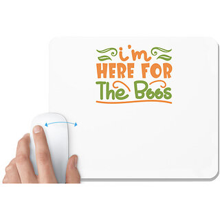                       UDNAG White Mousepad 'Witch | im here for the boos' for Computer / PC / Laptop [230 x 200 x 5mm]                                              