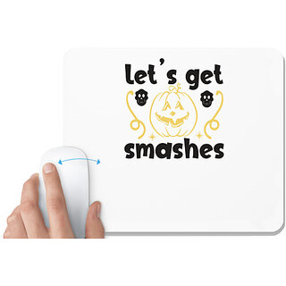                       UDNAG White Mousepad 'Witch | lets get smashes' for Computer / PC / Laptop [230 x 200 x 5mm]                                              