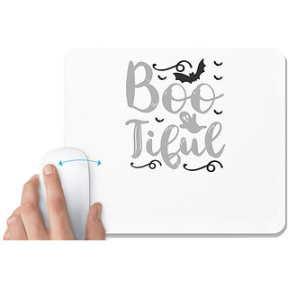                       UDNAG White Mousepad 'Witch | boo tiful' for Computer / PC / Laptop [230 x 200 x 5mm]                                              