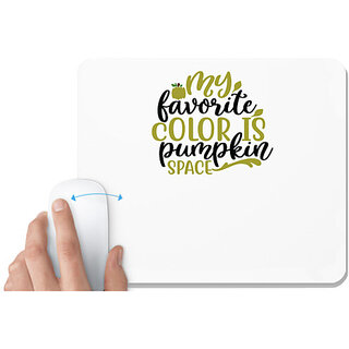                       UDNAG White Mousepad 'Witch | my favorite color is pumpkin space' for Computer / PC / Laptop [230 x 200 x 5mm]                                              