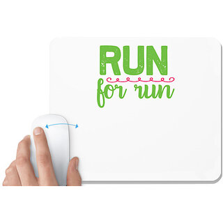                       UDNAG White Mousepad 'Running | Run for run' for Computer / PC / Laptop [230 x 200 x 5mm]                                              