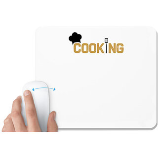                       UDNAG White Mousepad 'Cooking | Cooking' for Computer / PC / Laptop [230 x 200 x 5mm]                                              
