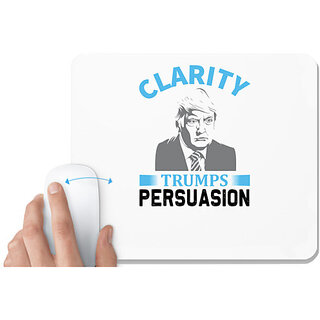                       UDNAG White Mousepad 'Clarity | Clarity' for Computer / PC / Laptop [230 x 200 x 5mm]                                              