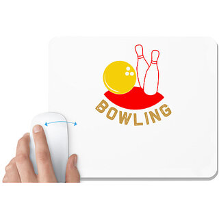                       UDNAG White Mousepad 'Bowling | Bowling' for Computer / PC / Laptop [230 x 200 x 5mm]                                              