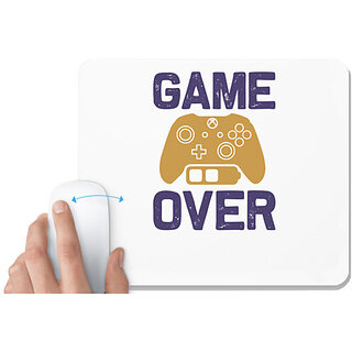                       UDNAG White Mousepad 'Gaming | Game over' for Computer / PC / Laptop [230 x 200 x 5mm]                                              
