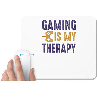                       UDNAG White Mousepad 'Gaming | Gaming is my' for Computer / PC / Laptop [230 x 200 x 5mm]                                              