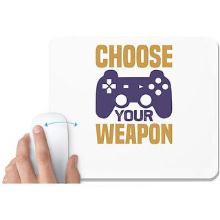                       UDNAG White Mousepad 'Gaming | Choose' for Computer / PC / Laptop [230 x 200 x 5mm]                                              