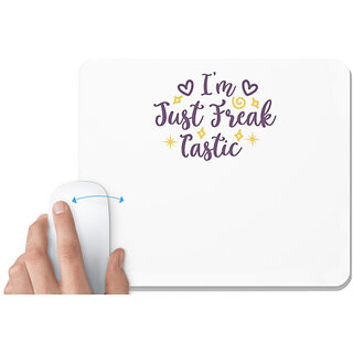                       UDNAG White Mousepad 'Halloween | Im just Freak tastic copy' for Computer / PC / Laptop [230 x 200 x 5mm]                                              