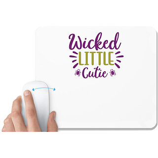                       UDNAG White Mousepad 'Halloween | Wicked Little Monster copy' for Computer / PC / Laptop [230 x 200 x 5mm]                                              