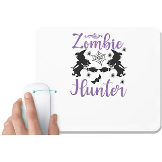                       UDNAG White Mousepad 'Zombie | Zombie Hunter copy' for Computer / PC / Laptop [230 x 200 x 5mm]                                              