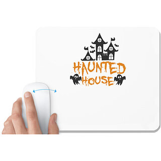                       UDNAG White Mousepad 'Haunted | Haunted House copy' for Computer / PC / Laptop [230 x 200 x 5mm]                                              