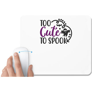                       UDNAG White Mousepad 'witch | Too cute to spook' for Computer / PC / Laptop [230 x 200 x 5mm]                                              