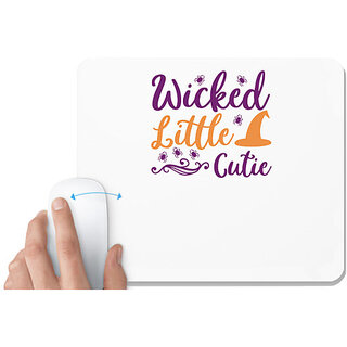                       UDNAG White Mousepad 'witch | Wicket Little Cutie' for Computer / PC / Laptop [230 x 200 x 5mm]                                              