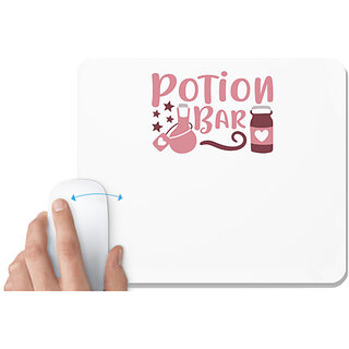                       UDNAG White Mousepad 'witch | Potion Bar' for Computer / PC / Laptop [230 x 200 x 5mm]                                              