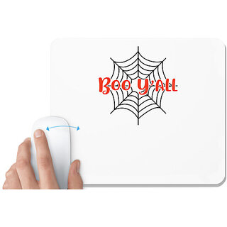                       UDNAG White Mousepad 'witch | Boo yall' for Computer / PC / Laptop [230 x 200 x 5mm]                                              