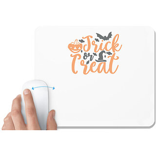                       UDNAG White Mousepad 'Halloween | Trick or Treat_2' for Computer / PC / Laptop [230 x 200 x 5mm]                                              