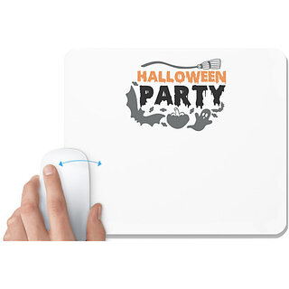                      UDNAG White Mousepad 'Halloween | Halloween Party' for Computer / PC / Laptop [230 x 200 x 5mm]                                              