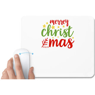                       UDNAG White Mousepad 'Christmas | merry christmasss3' for Computer / PC / Laptop [230 x 200 x 5mm]                                              